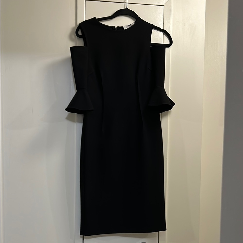 Rickie Freeman Elegant Black Off-Shoulder Dress